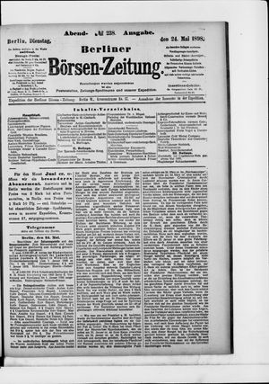 Berliner Börsen-Zeitung on May 24, 1898