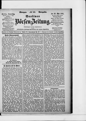 Berliner Börsen-Zeitung on May 26, 1898