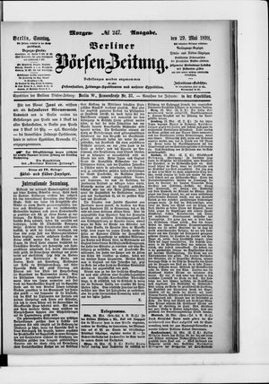 Berliner Börsen-Zeitung on May 29, 1898