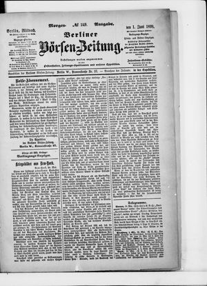 Berliner Börsen-Zeitung on Jun 1, 1898