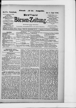 Berliner Börsen-Zeitung vom 04.06.1898