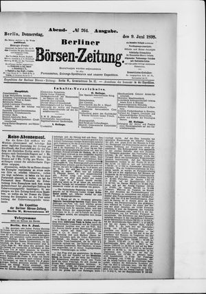 Berliner Börsen-Zeitung vom 09.06.1898