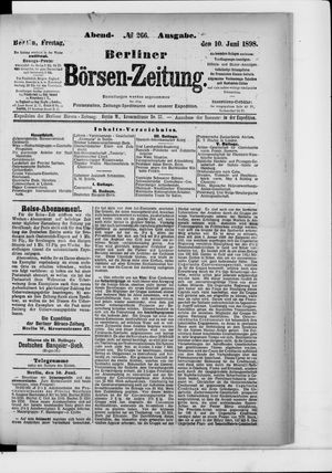 Berliner Börsen-Zeitung vom 10.06.1898