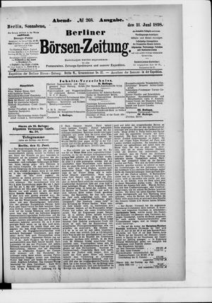 Berliner Börsen-Zeitung on Jun 11, 1898