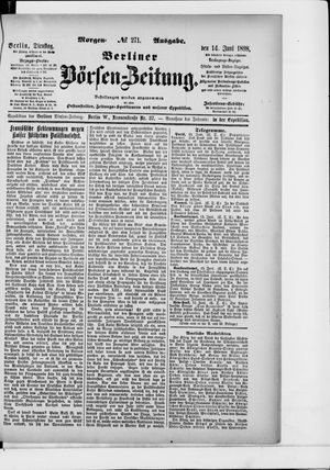 Berliner Börsen-Zeitung vom 14.06.1898