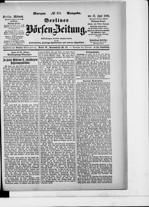 Berliner Börsen-Zeitung vom 15.06.1898