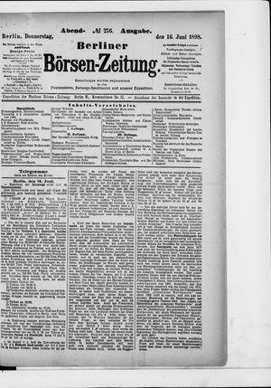 Berliner Börsen-Zeitung on Jun 16, 1898