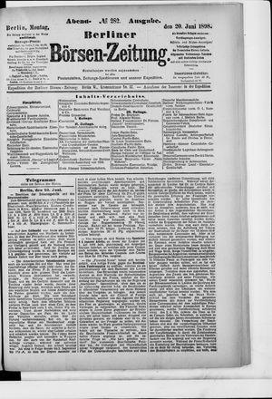 Berliner Börsen-Zeitung vom 20.06.1898