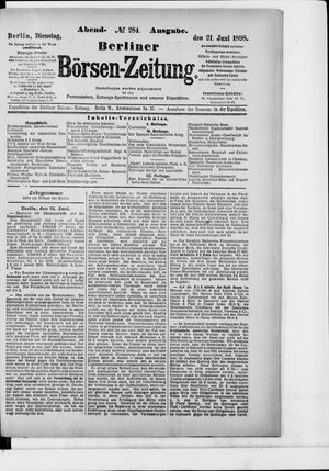 Berliner Börsen-Zeitung on Jun 21, 1898