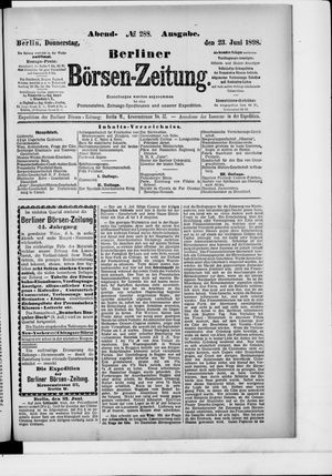 Berliner Börsen-Zeitung vom 23.06.1898