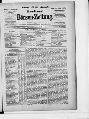 Berliner Börsen-Zeitung vom 28.06.1898
