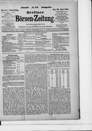 Berliner Börsen-Zeitung vom 30.06.1898