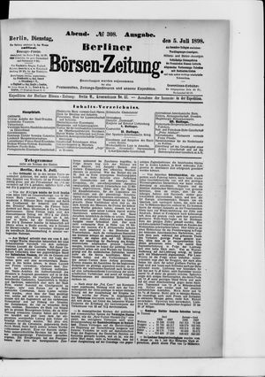 Berliner Börsen-Zeitung vom 05.07.1898