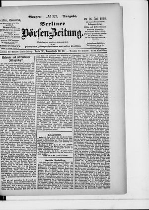 Berliner Börsen-Zeitung vom 16.07.1898