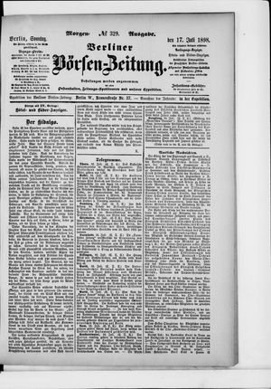 Berliner Börsen-Zeitung vom 17.07.1898