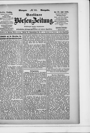 Berliner Börsen-Zeitung on Jul 19, 1898