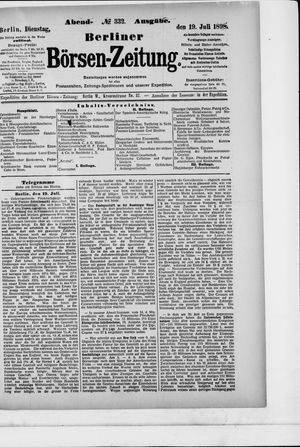 Berliner Börsen-Zeitung on Jul 19, 1898