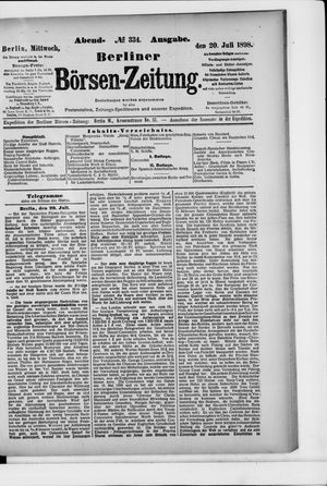 Berliner Börsen-Zeitung on Jul 20, 1898