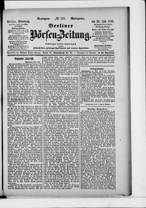 Berliner Börsen-Zeitung vom 23.07.1898