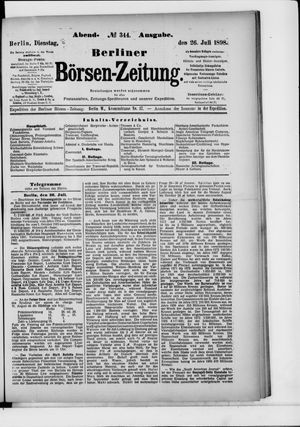 Berliner Börsen-Zeitung vom 26.07.1898