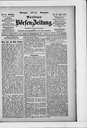 Berliner Börsen-Zeitung vom 27.07.1898