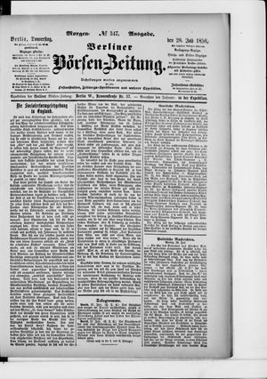 Berliner Börsen-Zeitung vom 28.07.1898