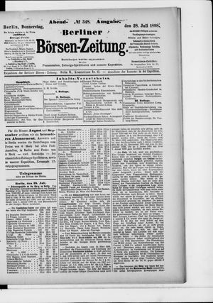 Berliner Börsen-Zeitung vom 28.07.1898