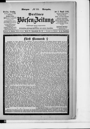 Berliner Börsen-Zeitung vom 02.08.1898