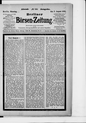 Berliner Börsen-Zeitung vom 02.08.1898
