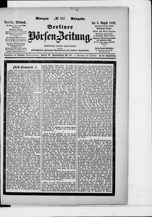 Berliner Börsen-Zeitung vom 03.08.1898