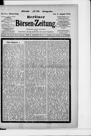 Berliner Börsen-Zeitung vom 04.08.1898