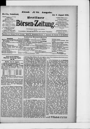 Berliner Börsen-Zeitung vom 06.08.1898