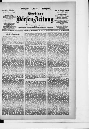 Berliner Börsen-Zeitung on Aug 9, 1898