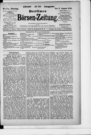 Berliner Börsen-Zeitung on Aug 9, 1898
