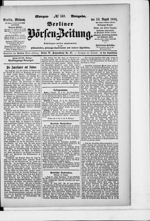 Berliner Börsen-Zeitung vom 10.08.1898
