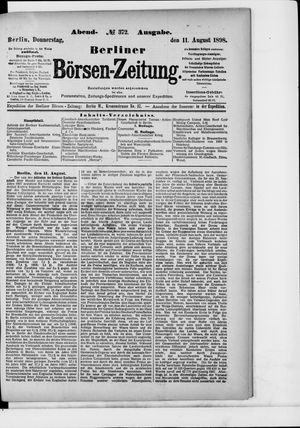 Berliner Börsen-Zeitung vom 11.08.1898