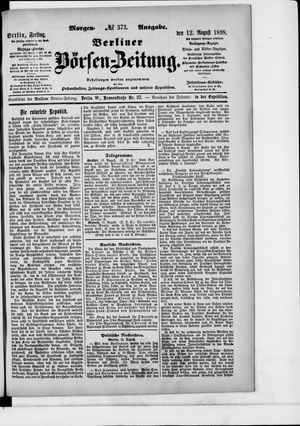 Berliner Börsen-Zeitung on Aug 12, 1898