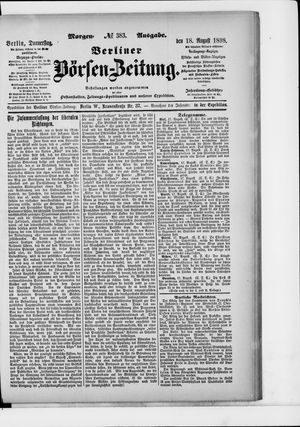 Berliner Börsen-Zeitung on Aug 18, 1898