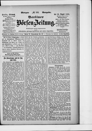 Berliner Börsen-Zeitung vom 24.08.1898