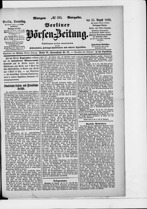 Berliner Börsen-Zeitung vom 25.08.1898