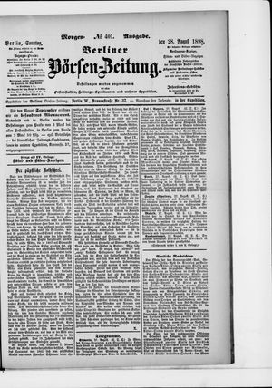 Berliner Börsen-Zeitung vom 28.08.1898