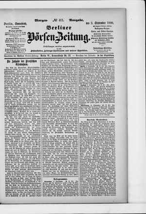 Berliner Börsen-Zeitung on Sep 3, 1898