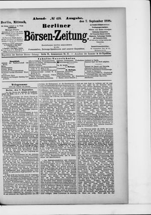 Berliner Börsen-Zeitung vom 07.09.1898