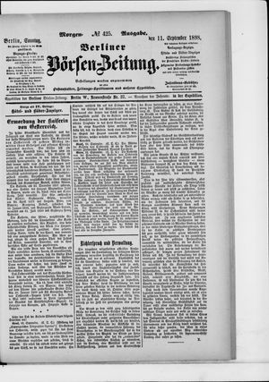 Berliner Börsen-Zeitung on Sep 11, 1898