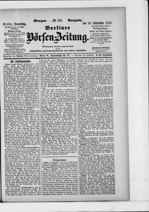 Berliner Börsen-Zeitung vom 15.09.1898