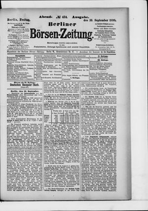 Berliner Börsen-Zeitung vom 16.09.1898