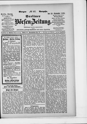 Berliner Börsen-Zeitung vom 18.09.1898
