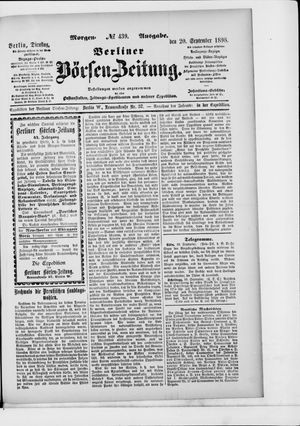 Berliner Börsen-Zeitung vom 20.09.1898