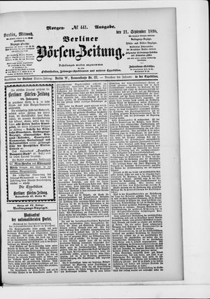 Berliner Börsen-Zeitung vom 21.09.1898