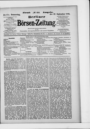 Berliner Börsen-Zeitung vom 22.09.1898